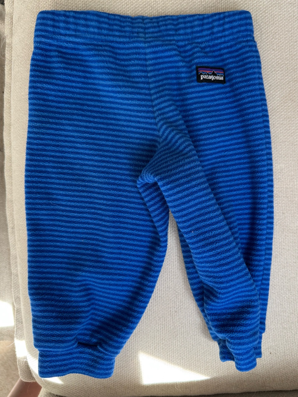 Patagonia Blue Striped Fleece Pants | 6 Months